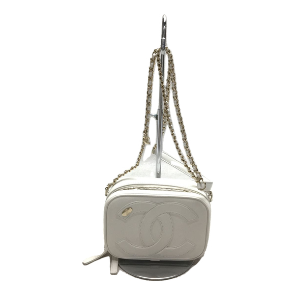 Chanel Leather Chain Shoulder Bag Beige - Picture 1 of 6